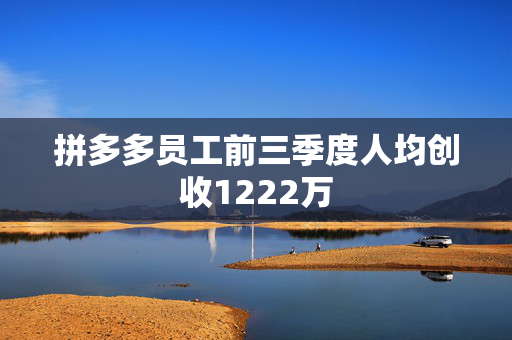 拼多多员工前三季度人均创收1222万