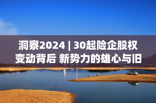 洞察2024 | 30起险企股权变动背后 新势力的雄心与旧玩家的退场