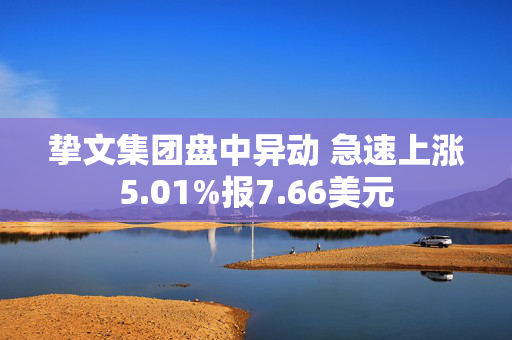 挚文集团盘中异动 急速上涨5.01%报7.66美元