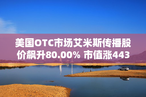 美国OTC市场艾米斯传播股价飙升80.00% 市值涨4437.76万美元