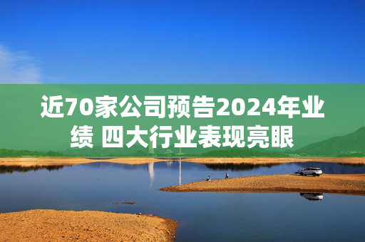 近70家公司预告2024年业绩 四大行业表现亮眼