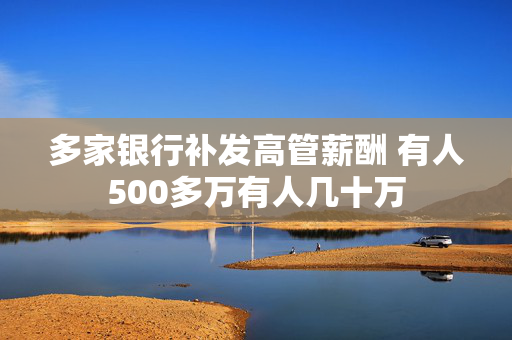 多家银行补发高管薪酬 有人500多万有人几十万