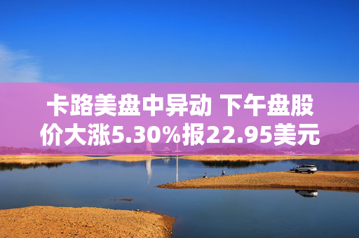 卡路美盘中异动 下午盘股价大涨5.30%报22.95美元