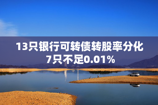 13只银行可转债转股率分化 7只不足0.01%