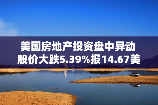 美国房地产投资盘中异动 股价大跌5.39%报14.67美元