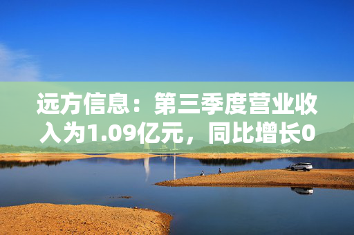 远方信息：第三季度营业收入为1.09亿元，同比增长0.13%