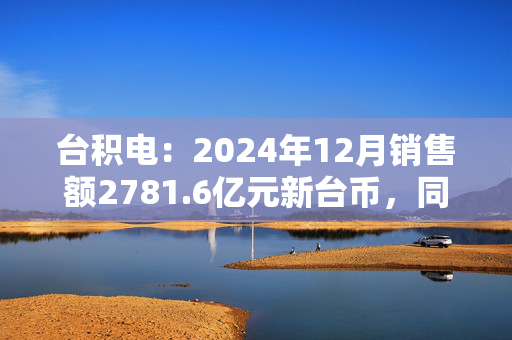 台积电：2024年12月销售额2781.6亿元新台币，同比增长57.8%