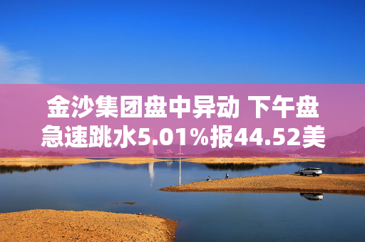 金沙集团盘中异动 下午盘急速跳水5.01%报44.52美元