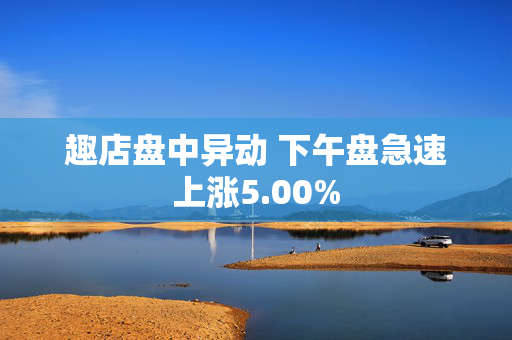 趣店盘中异动 下午盘急速上涨5.00%