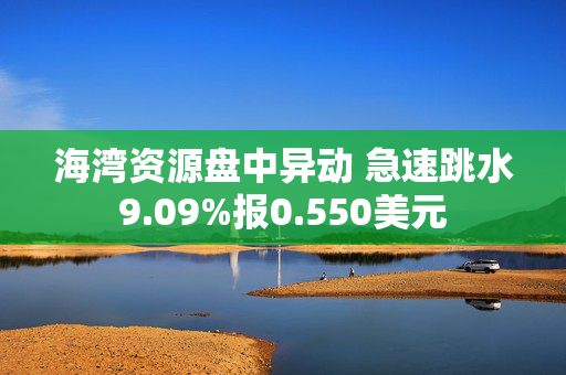 海湾资源盘中异动 急速跳水9.09%报0.550美元