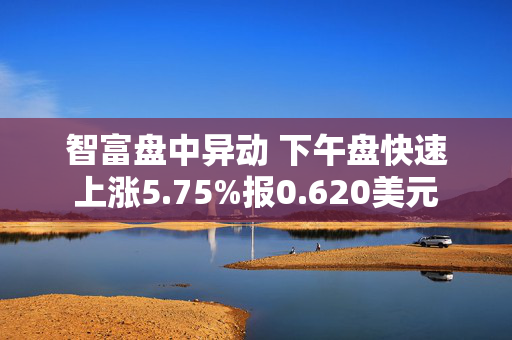 智富盘中异动 下午盘快速上涨5.75%报0.620美元