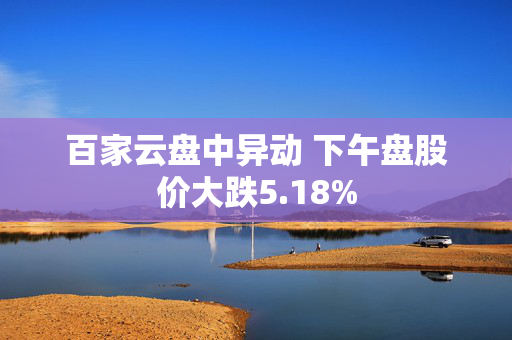 百家云盘中异动 下午盘股价大跌5.18%