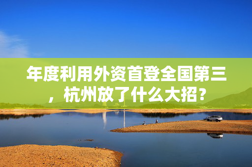 年度利用外资首登全国第三，杭州放了什么大招？