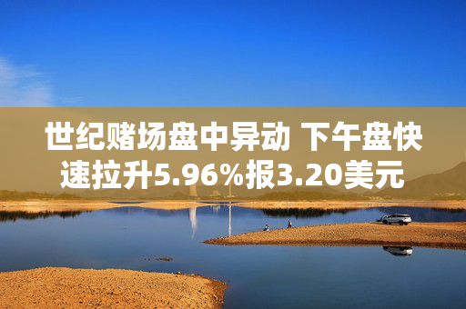 世纪赌场盘中异动 下午盘快速拉升5.96%报3.20美元