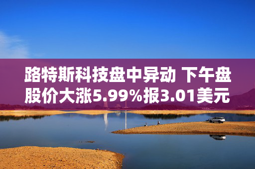 路特斯科技盘中异动 下午盘股价大涨5.99%报3.01美元