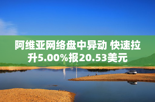 阿维亚网络盘中异动 快速拉升5.00%报20.53美元