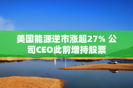 美国能源逆市涨超27% 公司CEO此前增持股票