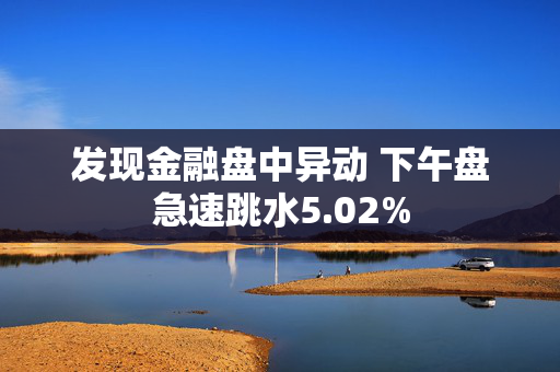 发现金融盘中异动 下午盘急速跳水5.02%