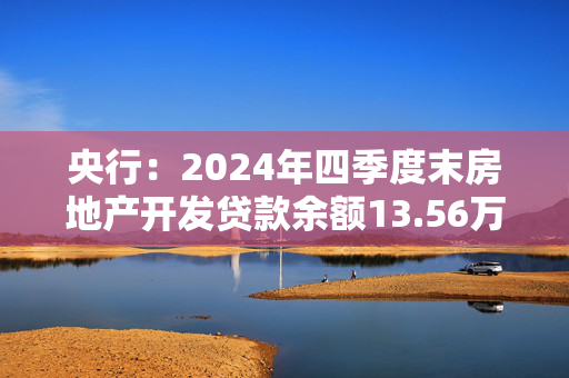 央行：2024年四季度末房地产开发贷款余额13.56万亿元，同比增长3.2%