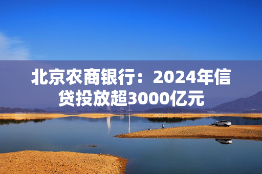 北京农商银行：2024年信贷投放超3000亿元