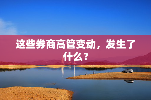 这些券商高管变动，发生了什么？