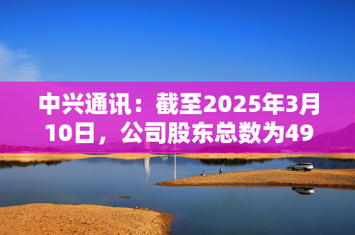 中兴通讯：截至2025年3月10日，公司股东总数为493,525户