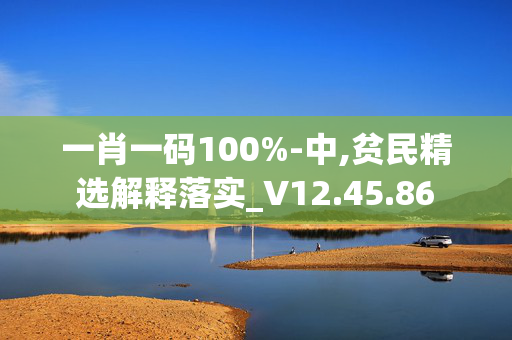 一肖一码100%-中,贫民精选解释落实_V12.45.86