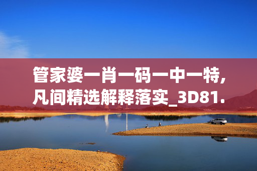 管家婆一肖一码一中一特,凡间精选解释落实_3D81.81.82