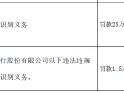 山东庆云农村商业银行被罚25万元：因未按规定履行客户身份识别义务