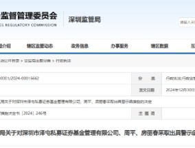 泽屯私募及2名高管被出具警示函！公司信披等暴露四方面违规问题